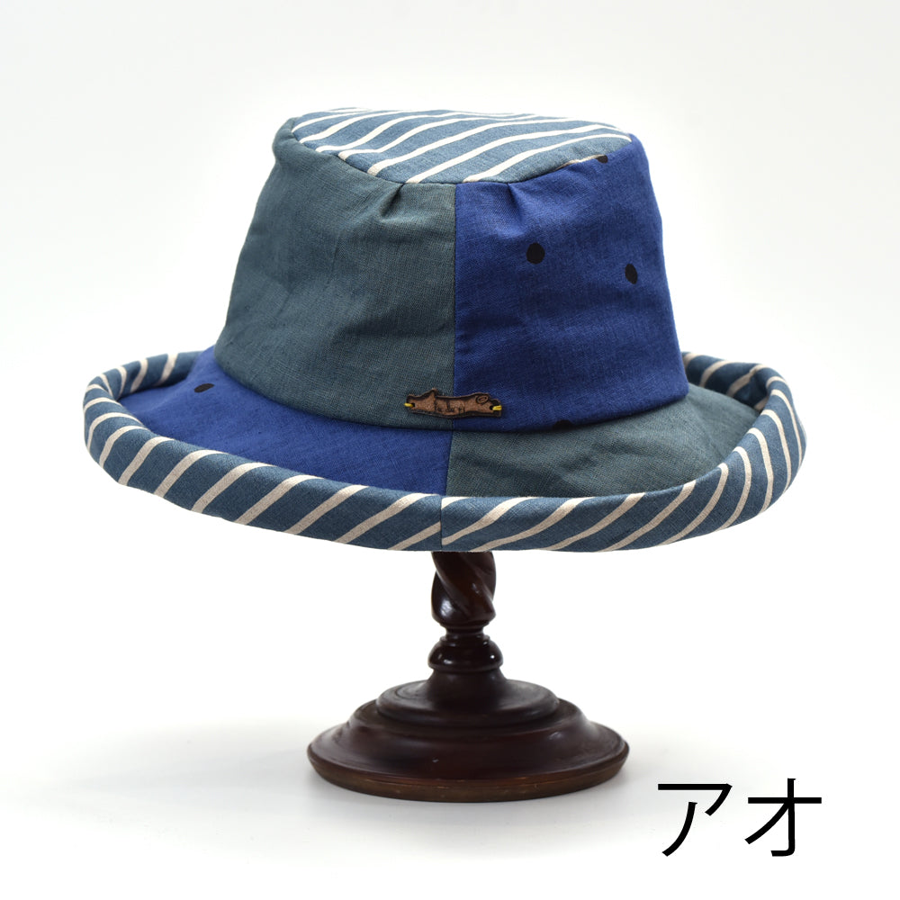 ぷくりハットパッチリネン
