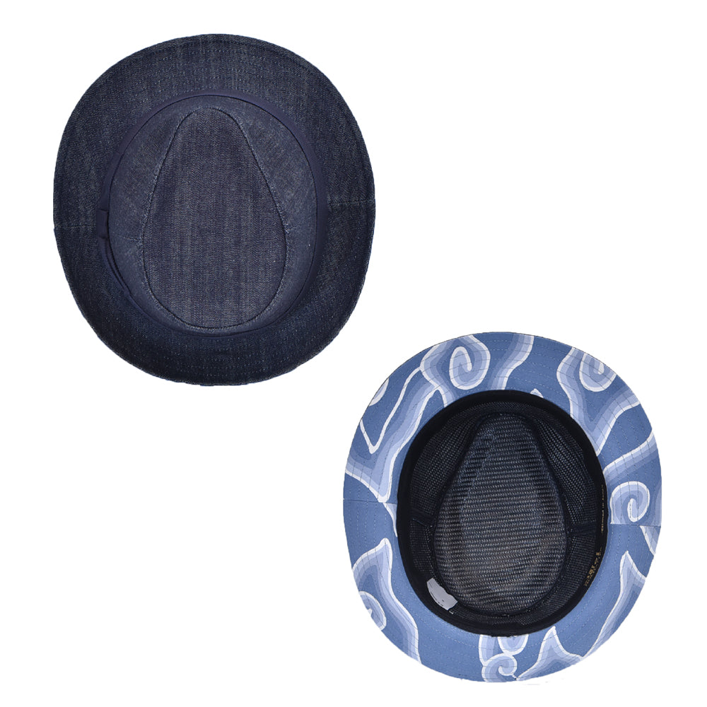 Denim hat batik-1