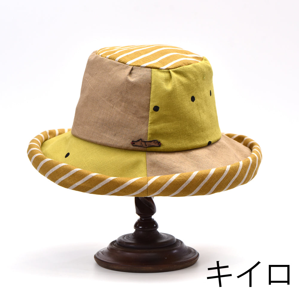ぷくりハットパッチリネン