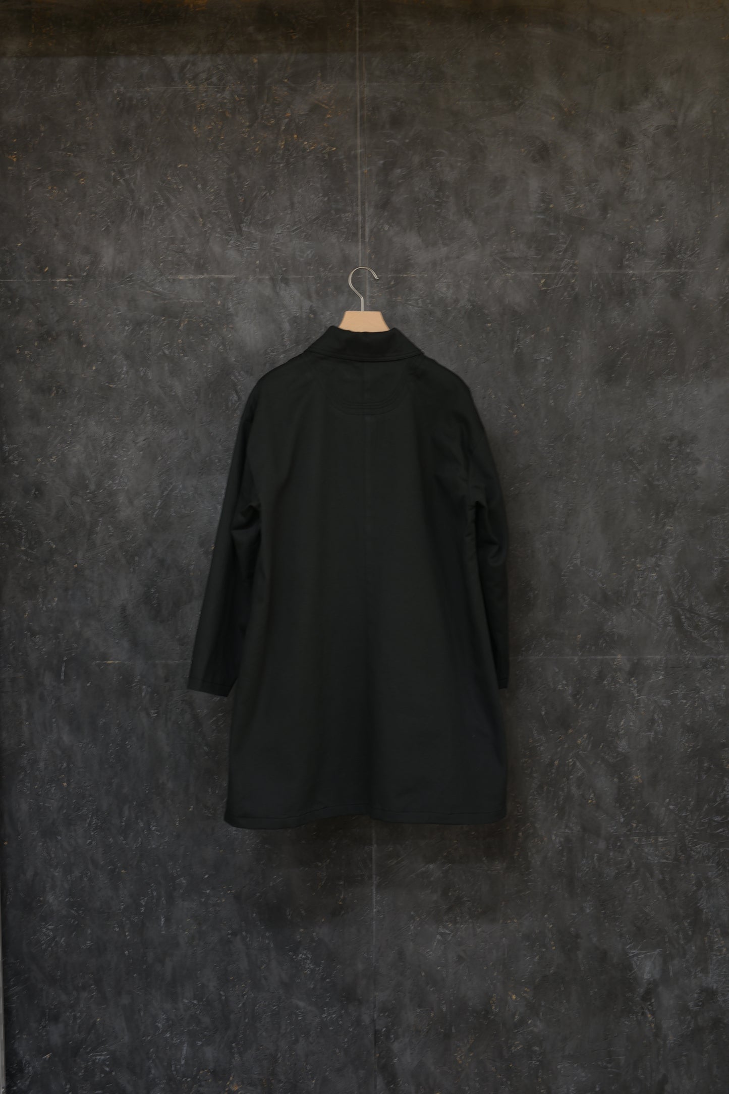 ショールカラーコート　チャコール