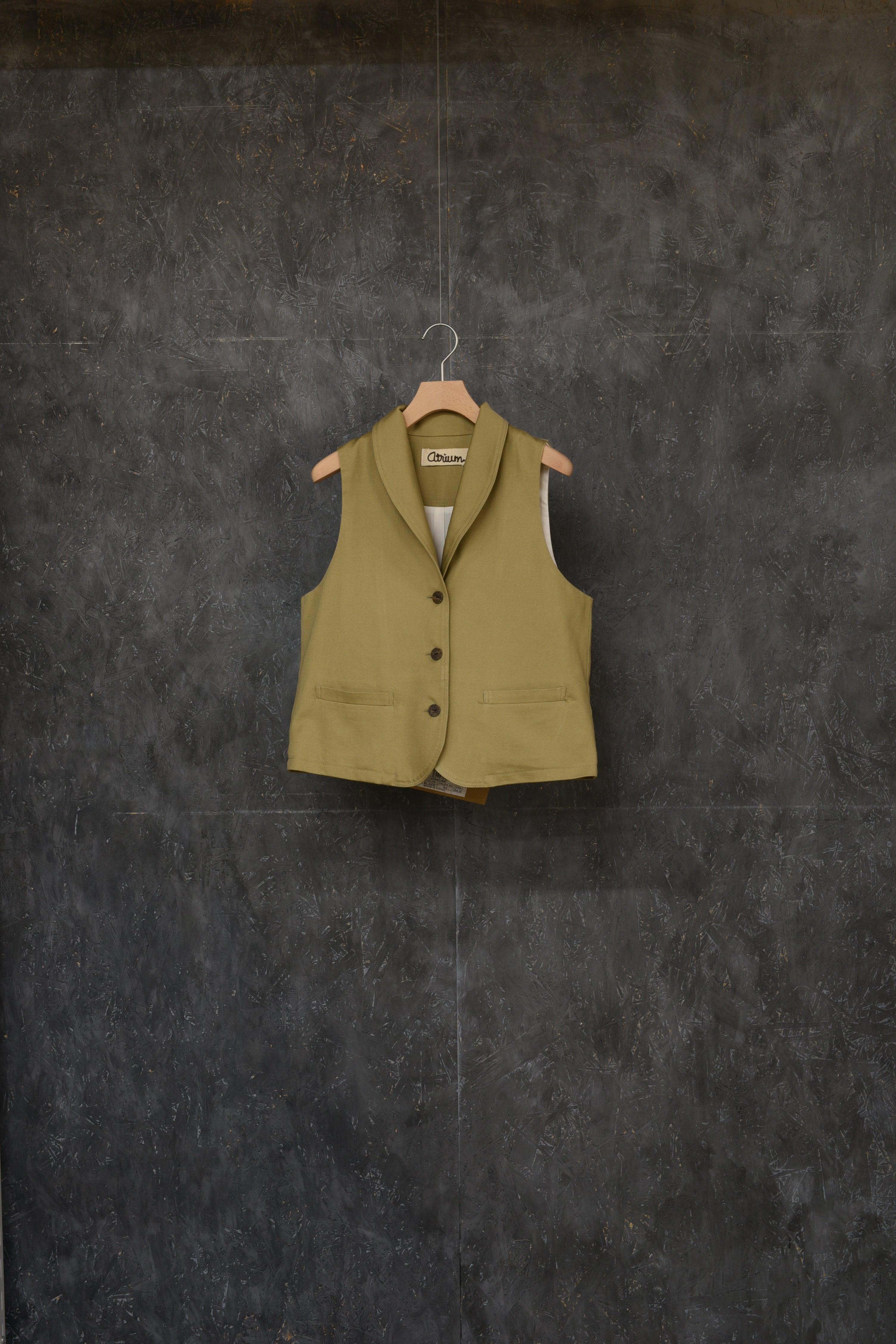 ショールカラーベスト ベージュ