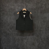 ショールカラーベスト チャコール