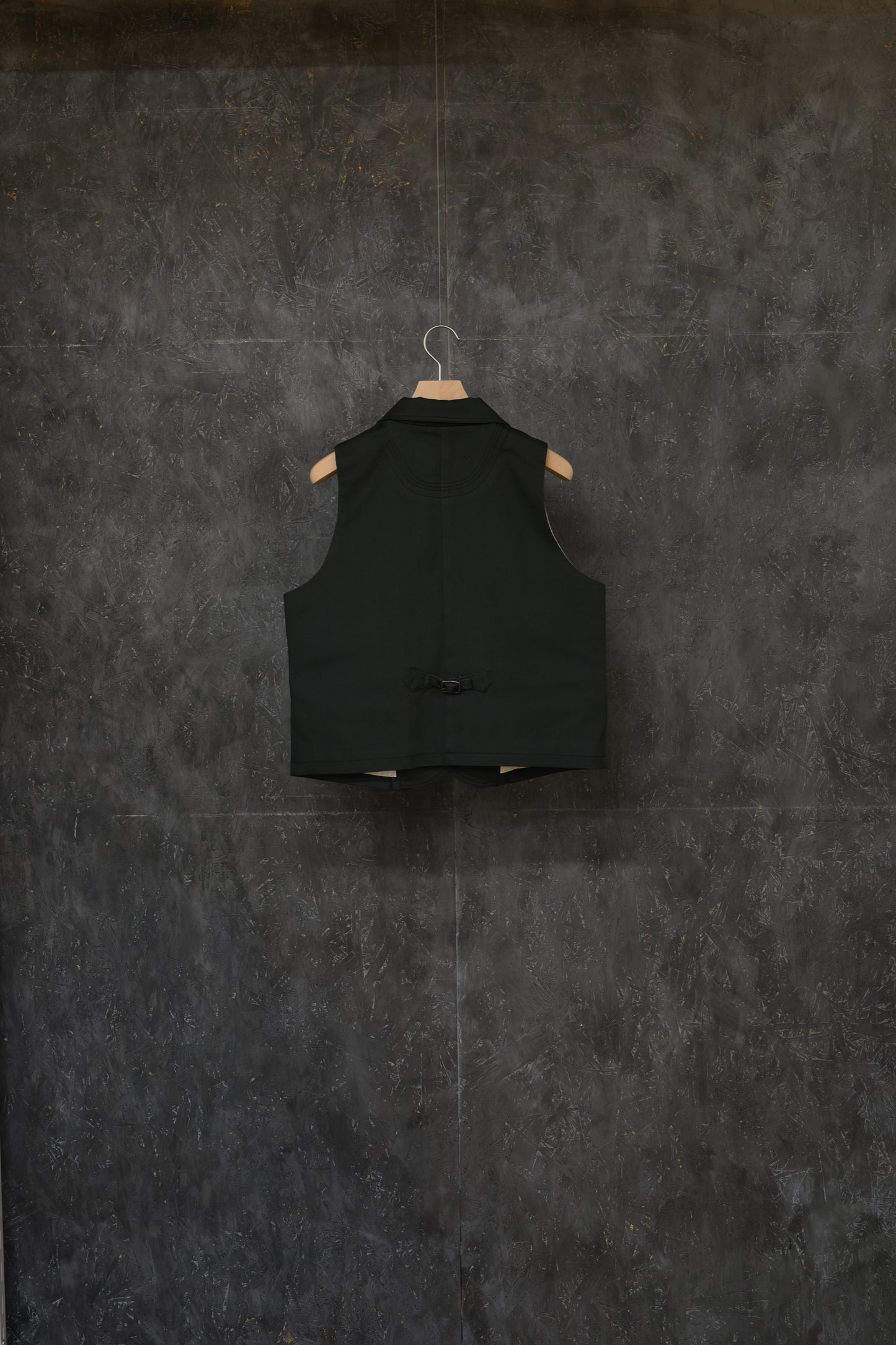 ショールカラーベスト チャコール