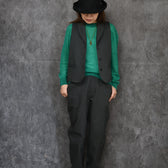 ショールカラーベスト チャコール