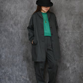 ショールカラーコート　チャコール